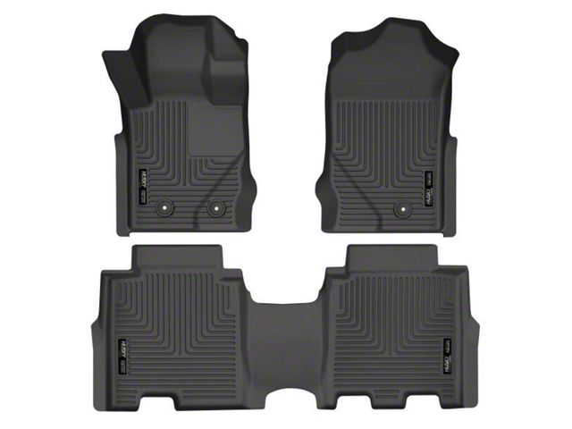 Husky Liners WeatherBeater Front and Second Seat Floor Liners; Black (21-24 Bronco 4-Door)