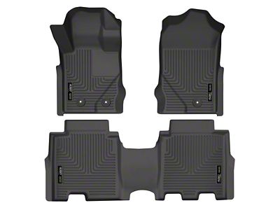 Husky Liners WeatherBeater Front and Second Seat Floor Liners; Black (21-23 Bronco 4-Door)