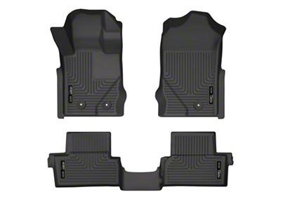 Husky Liners WeatherBeater Front and Second Seat Floor Liners; Black (21-24 Bronco 2-Door)