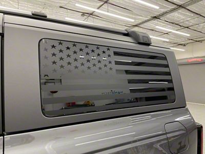 Side Window Decals; Standard US Flag (21-24 Bronco 2-Door)