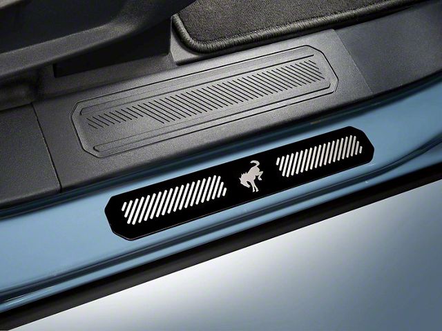 Ford Black Platinum Door Sill Plates with Bronco Logo (21-23 Bronco 4-Door)