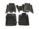 Ford Front and Rear Floor Liners with Bronco Logo; Black (21-24 Bronco 4-Floor w/ Carpet Floors)