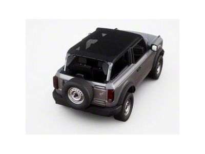 Ford Soft Mesh Bimini Top; Black (21-23 Bronco 2-Door)