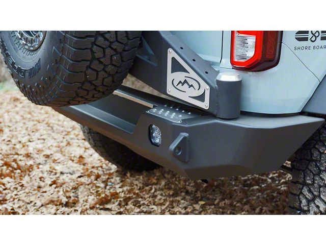 Expedition One Trail Series Rear Bumper with Smooth Motion Tire Carrier System; Textured Black (21-24 Bronco, Excluding Raptor)