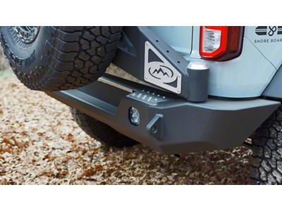 Expedition One Trail Series Rear Bumper with Smooth Motion Tire Carrier System; Textured Black (21-23 Bronco, Excluding Raptor)