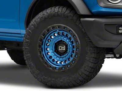 Black Rhino Sentinel Cobalt Blue with Black Ring 6-Lug Wheel; 17x8.5; -10mm Offset (21-24 Bronco, Excluding Raptor)