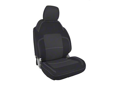 PRP Front Seat Covers; Black and Gray (21-24 Bronco 4-Door)