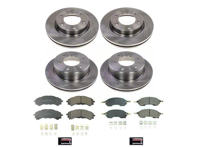 PowerStop OE Replacement 6-Lug Brake Rotor and Pad Kit; Front and Rear (21-24 Bronco, Excluding Raptor)