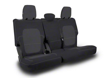 PRP Rear Bench Seat Cover; Black and Gray (21-24 Bronco 4-Door)
