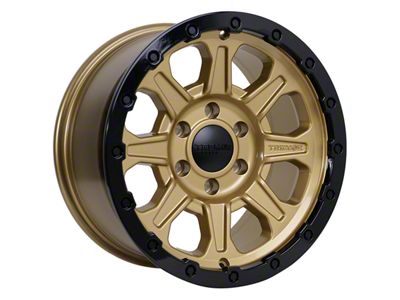 Tremor Wheels 103 Impact Gloss Gold with Gloss Black Lip 6-Lug Wheel; 17x8.5; 0mm Offset (22-24 Bronco Raptor)