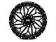 Hardrock Offroad BlackTop Xposed Gloss Black Milled 6-Lug Wheel; 20x10; -19mm Offset (22-24 Bronco Raptor)