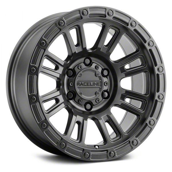 Raceline Bronco Compass Satin Black 6-Lug Wheel; 17x9; -12mm Offset ...
