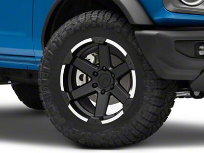 Rovos Wheels Danakil Matte Black with Machined Lip 6-Lug Wheel; 18x9; 0mm Offset (22-24 Bronco Raptor)
