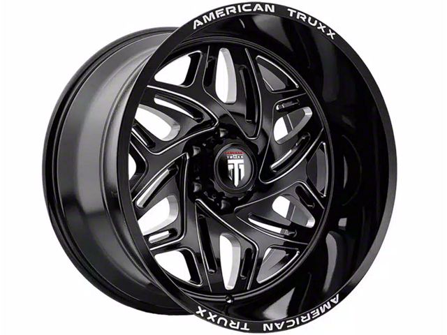 American Truxx Euphoria Gloss Black Milled 6-Lug Wheel; 20x10; -19mm Offset (22-24 Bronco Raptor)