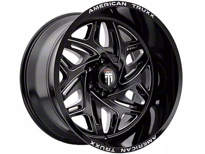American Truxx Euphoria Gloss Black Milled 6-Lug Wheel; 20x10; -19mm Offset (22-24 Bronco Raptor)