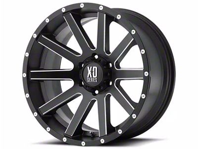 XD Heist Satin Black Milled 6-Lug Wheel; 20x10; -24mm Offset (22-24 Bronco Raptor)