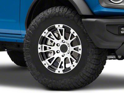 Rovos Wheels Karoo Gloss Black with Machined Lip 6-Lug Wheel; 17x9; -6mm Offset (22-24 Bronco Raptor)