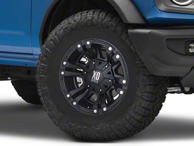 XD Monster II Matte Black 6-Lug Wheel; 17x9; -12mm Offset (22-24 Bronco Raptor)