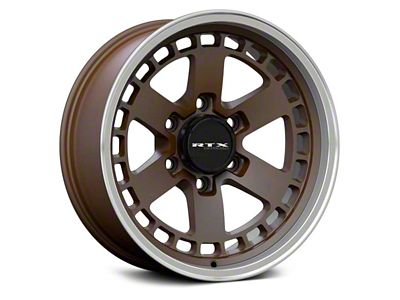 RTX Offroad Wheels Ozark Satin Bronze Machined Lip 6-Lug Wheel; 18x9; 0mm Offset (22-24 Bronco Raptor)