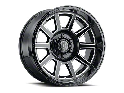 ICON Alloys Recoil Gloss Black Milled 6-Lug Wheel; 20x10; -24mm Offset (22-24 Bronco Raptor)