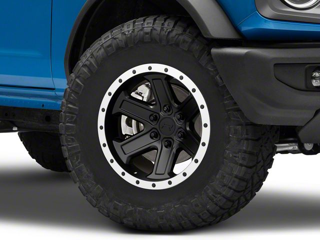 Rovos Wheels Tenere Matte Black with Machined Lip 6-Lug Wheel; 17x9; -6mm Offset (22-24 Bronco Raptor)