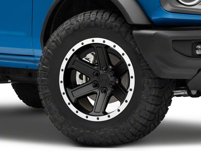 Rovos Wheels Tenere Matte Black with Machined Lip 6-Lug Wheel; 18x9; 0mm Offset (22-24 Bronco Raptor)