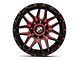 XF Offroad XF-222 Gloss Black Red Milled 6-Lug Wheel; 20x9; 12mm Offset (22-24 Bronco Raptor)
