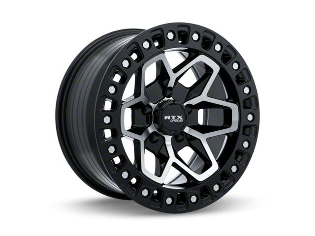 RTX Offroad Wheels Zion Gloss Black Machined 6-Lug Wheel; 20x9; 0mm Offset (22-24 Bronco Raptor)