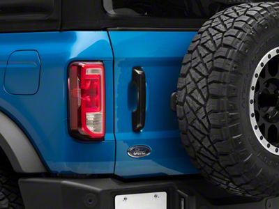 RedRock Tailgate Handle Cover without Keyhole; Gloss Black (21-24 Bronco)