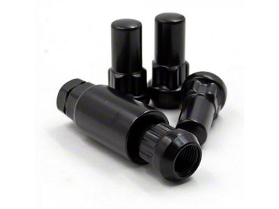 XL Locks with Key for Black Acorn Lug Nuts; 14mm x 1.5 (22-23 Bronco Raptor)
