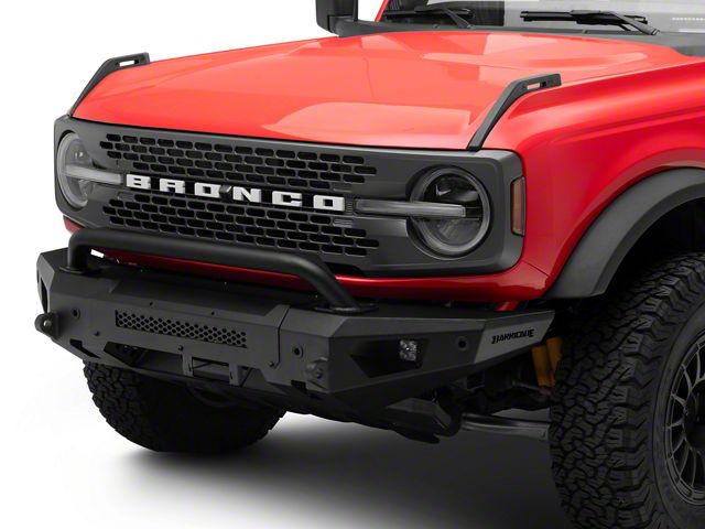 Barricade HD Plate Style Full Width Front Bumper with LED Fog Lights (21-24 Bronco, Excluding Raptor)