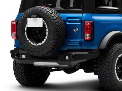 Barricade HD Plate Style Full Width Rear Bumper with LED Fog Lights (21-23 Bronco, Excluding Raptor)