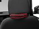 RedRock Paracord Headrest Handles; Black and Red (21-24 Bronco)