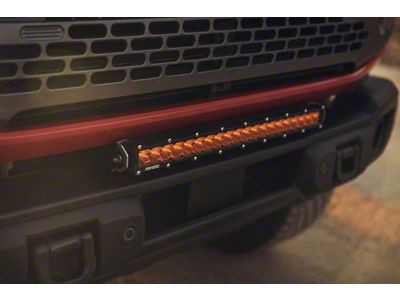 Heretic Studios 20-Inch LED Light Bar with Bumper Mounting Kit; Flood Beam; Amber Lens (21-24 Bronco w/ Modular Front Bumper)