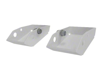 BroncBuster Rear Shock Skid Plates; Oxford White (21-24 Bronco)