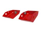 BroncBuster Rear Shock Skid Plates; Race Red (21-23 Bronco)