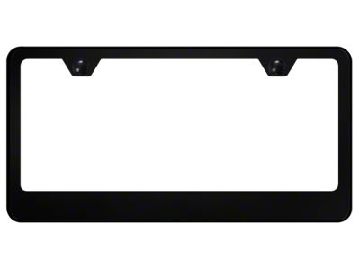 Wide Bottom License Plate Frame; Black (Universal; Some Adaptation May Be Required)