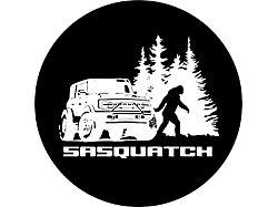 Sasquatch or Bigfoot Spare Tire Cover; Black (21-23 Bronco)