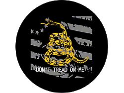 Don't Tread on Me Flag with Yellow Snake Spare Tire Cover; Black (21-23 Bronco)