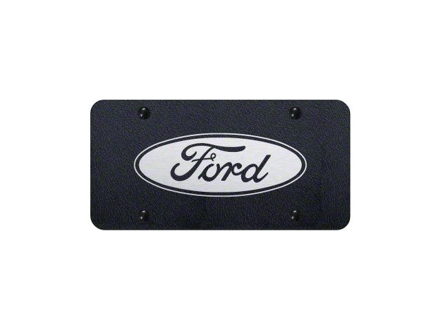 Ford Laser Etched License Plate; Rugged Black (Universal; Some Adaptation May Be Required)