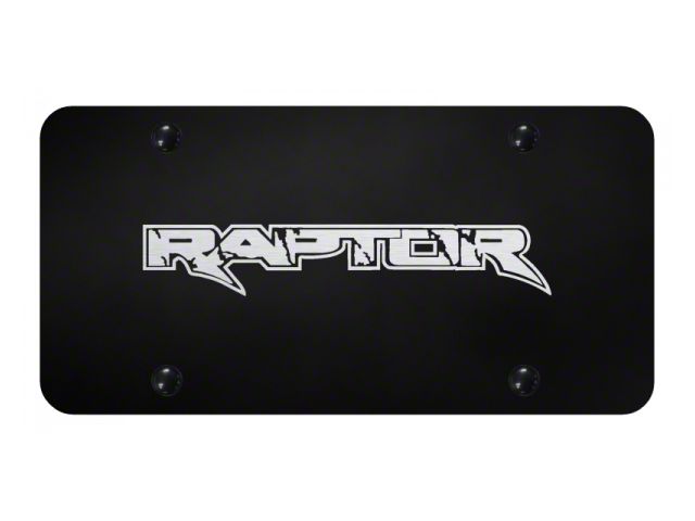 Raptor License Plate; Black (Universal; Some Adaptation May Be Required)