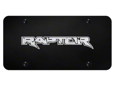 Raptor License Plate; Black (Universal; Some Adaptation May Be Required)
