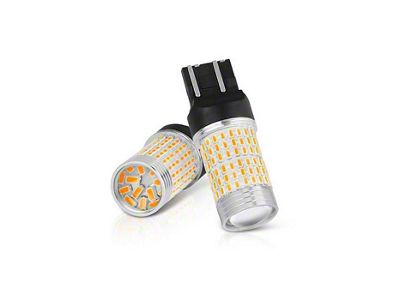 Full 360 Degree LED Chip Machine-Soldered Bulbs; Amber; 7440/7443