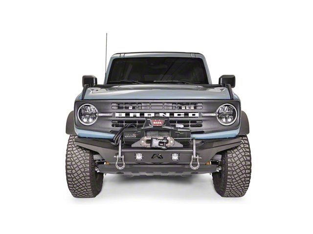 Fab Fours Stubby Winch Front Bumper with No Guard; Matte Black (21-24 Bronco, Excluding Raptor)