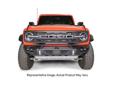 Fab Fours Vengeance Front Bumper with Pre-Runner Guard; Bare Steel (22-24 Bronco Raptor)