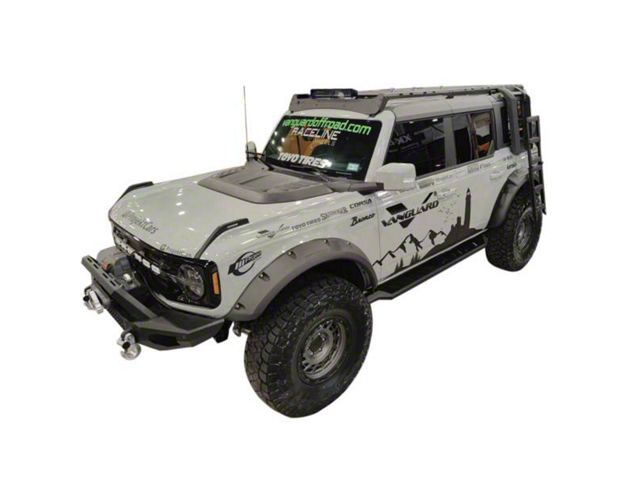 Craftsmen Roof Rack with Deployable Ladder and Side-Mounted Gear Carrier; Black (21-24 Bronco)
