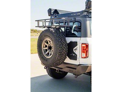 Allied Expedition Tailgate Reinforcement Bracket with Mountain Logo, Spare Tire Relocation Bracket and Third Brake Light Extention Kit (21-24 Bronco)
