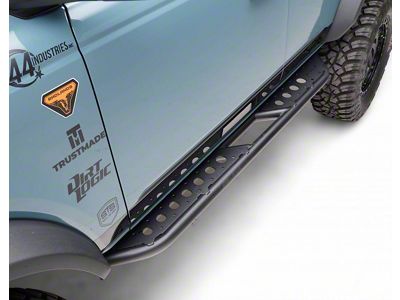 ZRoadz TRAILX.R2 Series Rock Slider Side Steps; Textured Black (21-23 Bronco 4-Door)