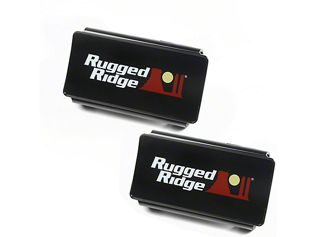 Rugged Ridge 6-Inch LED Light Bar Covers; Black