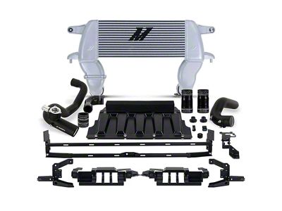 Mishimoto High-Mount Intercooler Kit with Black Piping; Silver (21-24 2.3L EcoBoost Bronco)